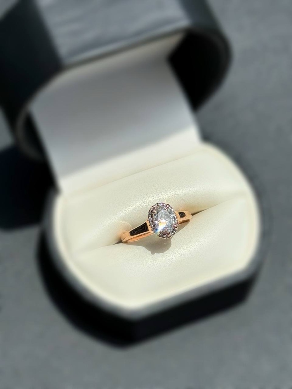 Gabriel & Co 14k rose gold 1.12CTW natural Oval Diamond Engagement ring sz 4.5 - Picture 6 of 12